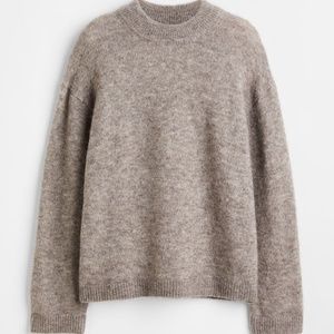 H&M premium mohair blend sweater in grey